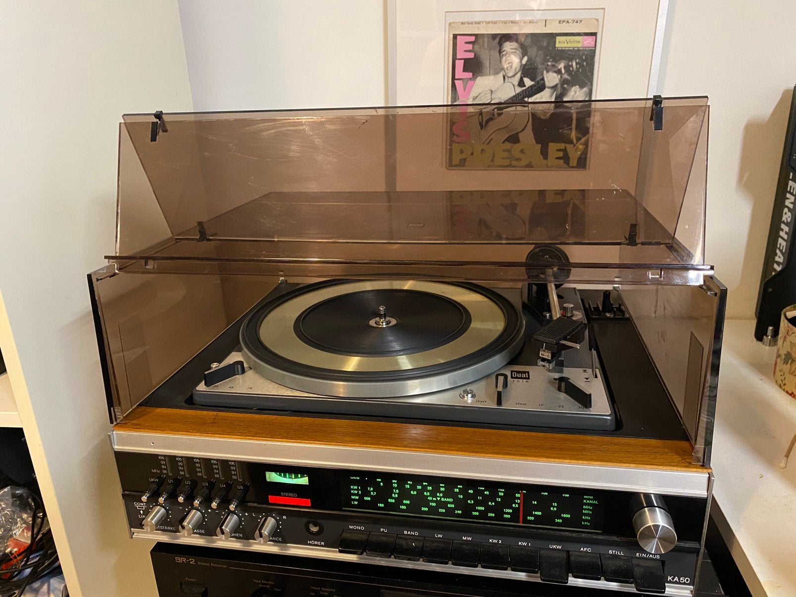 Dual KA50 1218 platenspeler versterker radio. GEREVISEERD, Ophalen, Automatisch, Zo goed als nieuw, Platenspeler