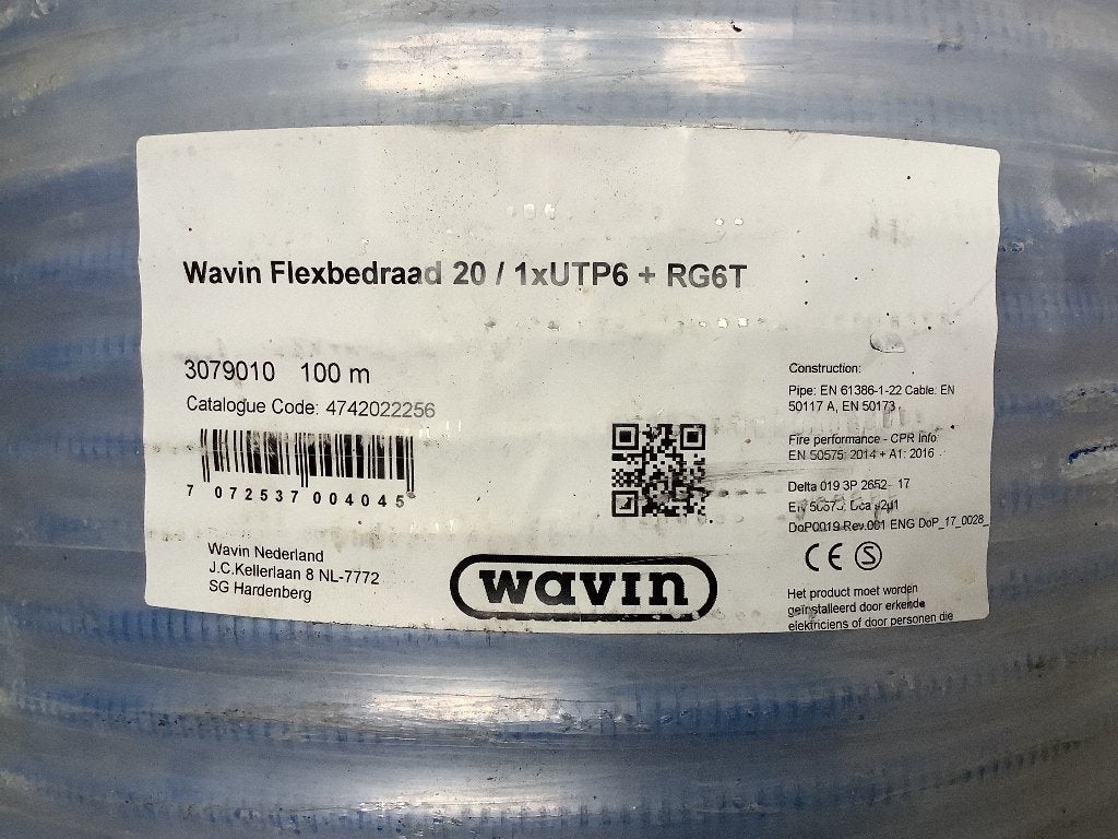 Wavin Flexpijp bedraad (UTP6 en RG6T kabel), Ophalen, Nieuw, Kabel of Snoer