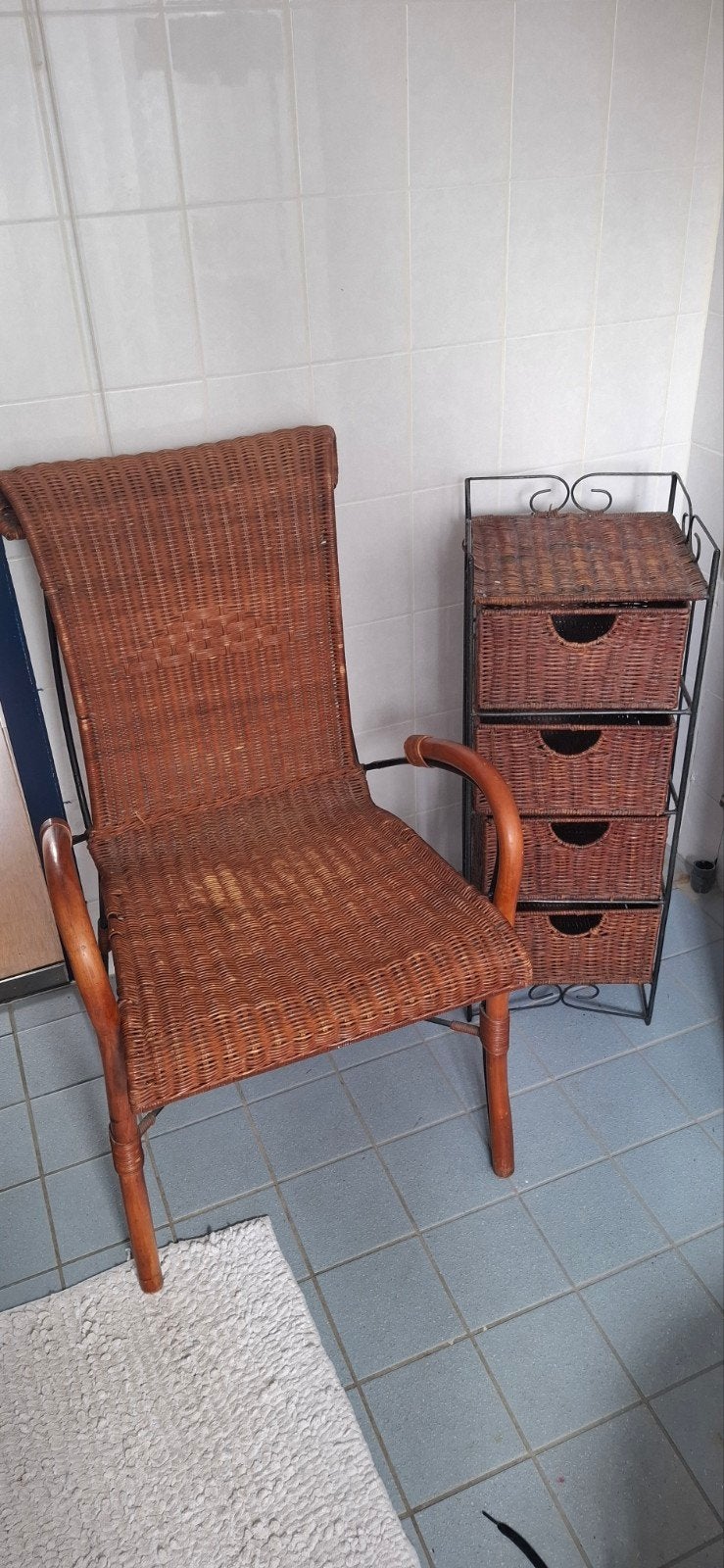 Rieten rotan set ladenkast stoel, Ophalen
