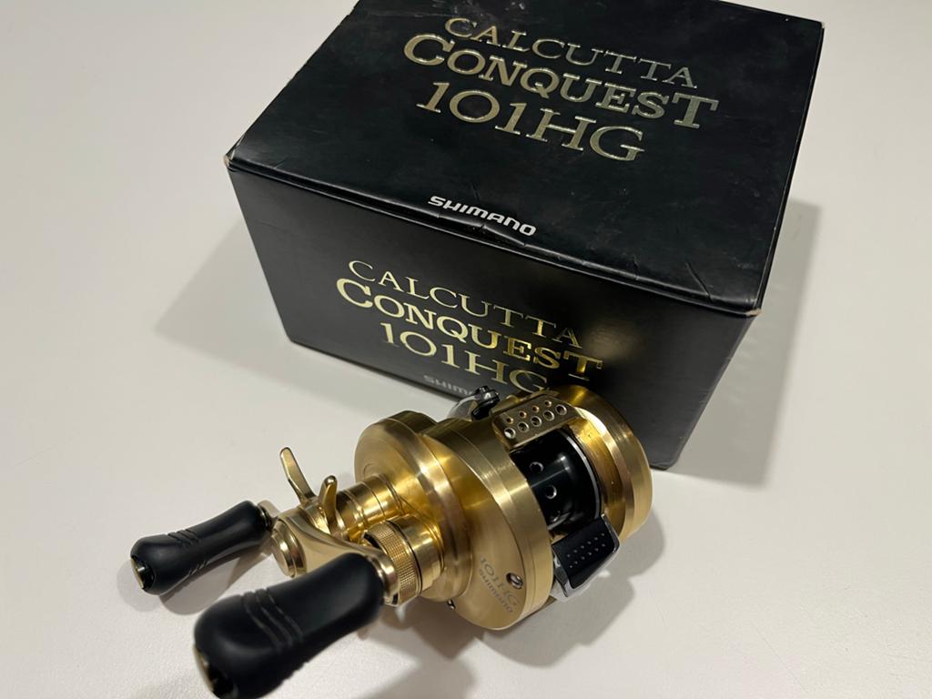 Shimano Calcutta Conquest 101HG - Topconditie, geen krassen, Watersport en Boten, Ophalen of Verzenden, Zo goed als nieuw, Molen