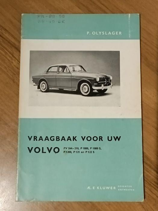 Vraagbaak Volvo PV 544, P 210, Volvo P1800, P1200, 121, 122S, Auto diversen, Handleidingen en Instructieboekjes, Ophalen of Verzenden