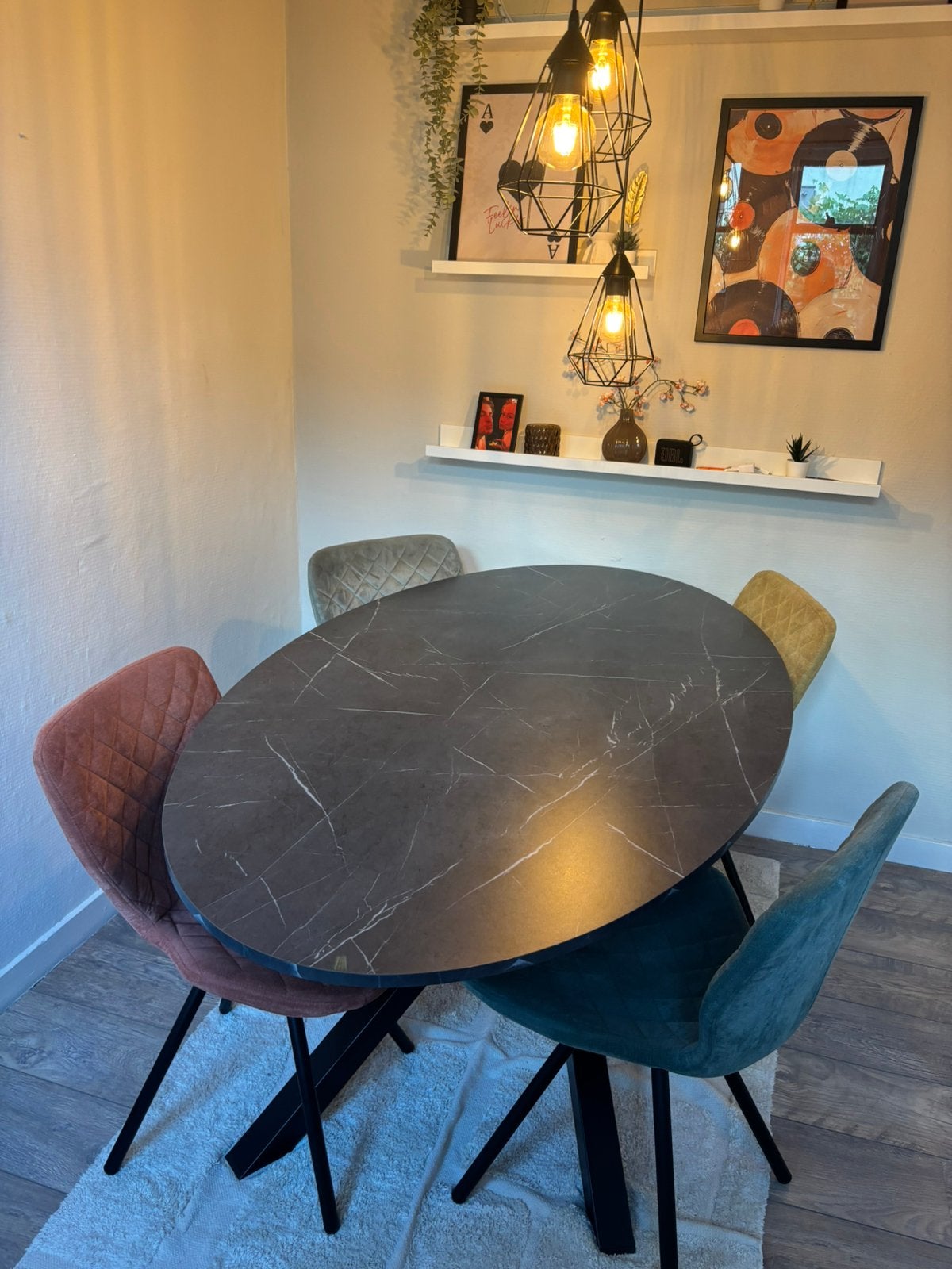 Ovale eettafel, Ophalen, Zo goed als nieuw, Ovaal, 50 tot 100 cm