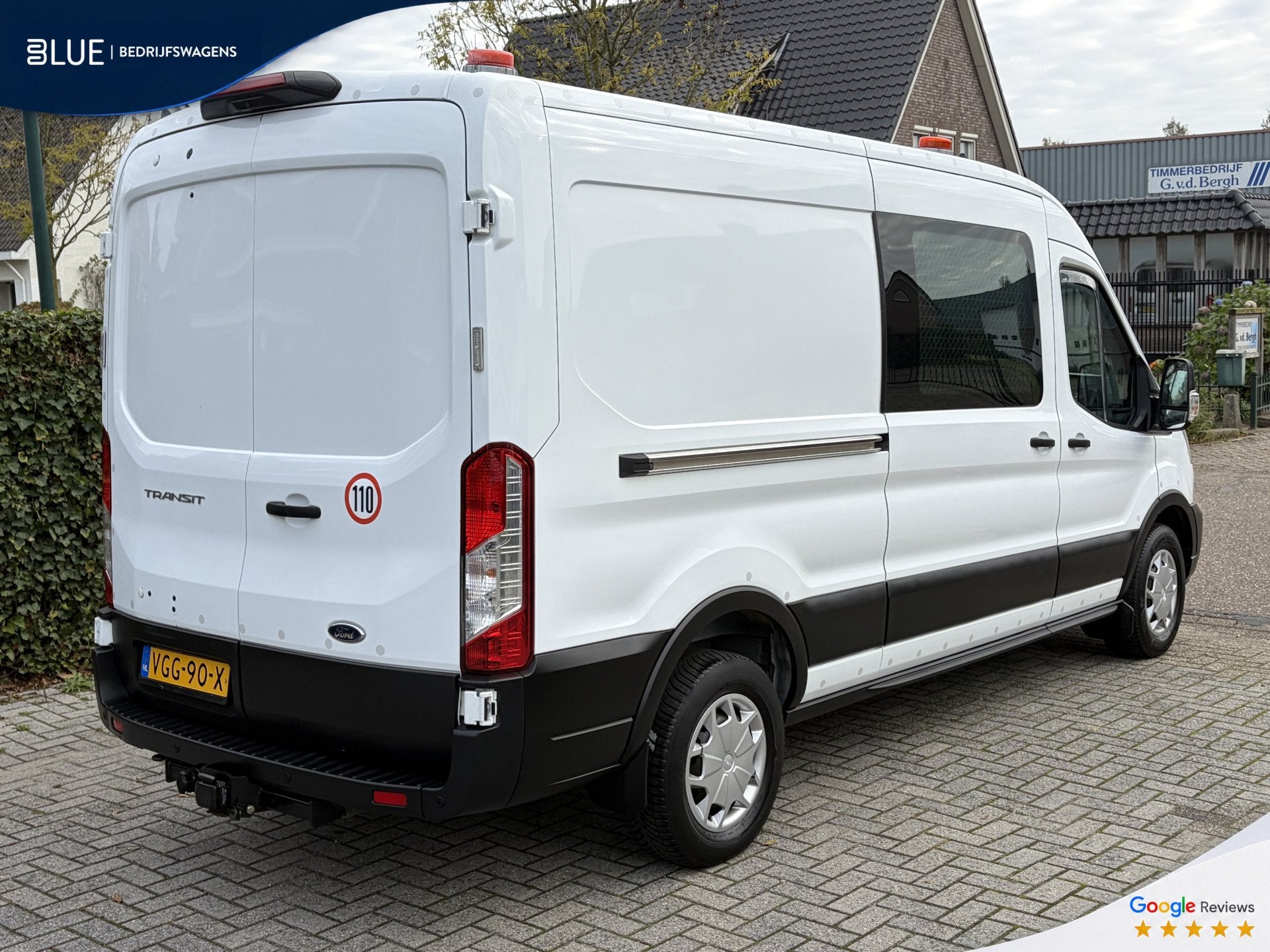 Ford Transit SERVICEWAGEN 350 2.0 TDCI 130PK MHEV E6 L3H2 Tr, Auto's, Dealer onderhouden, 4 cilinders, 2800 kg, Wit