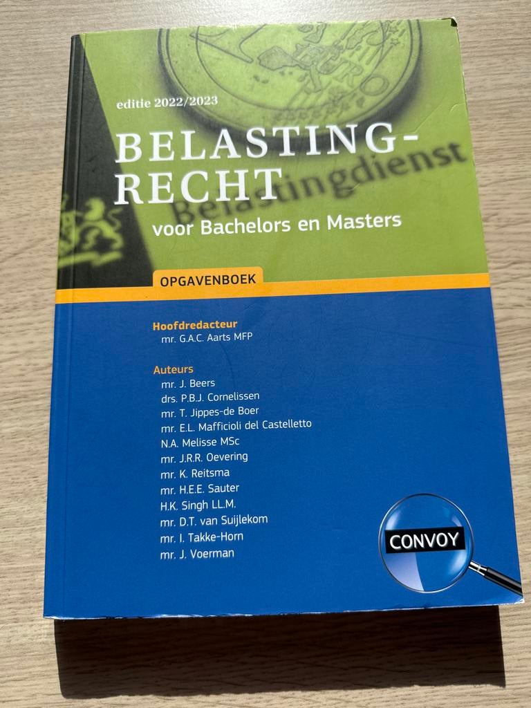 Belastingrecht voor Bachelors en Masters Opgavenboek, Boeken, Studieboeken en Cursussen, Ophalen of Verzenden, Gamma, Zo goed als nieuw