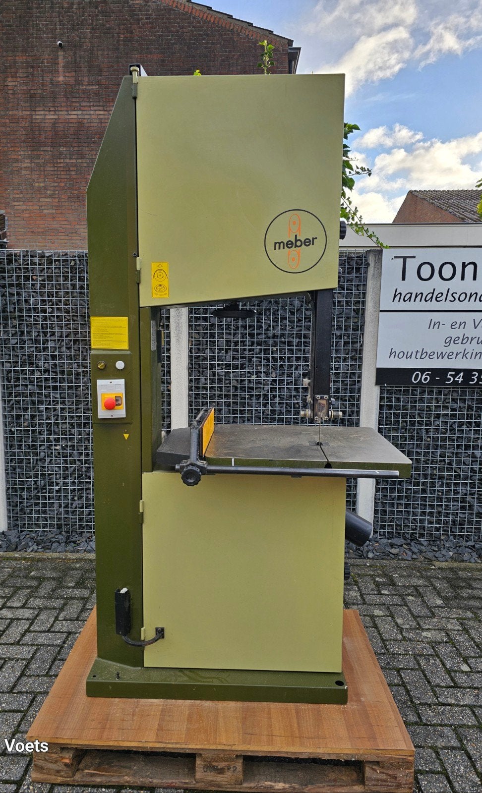 Lintzaag meber wieldiameter 600MM Met motorrem, Doe-het-zelf en Verbouw, Ophalen, Gebruikt, 70 mm of meer, Lintzaag