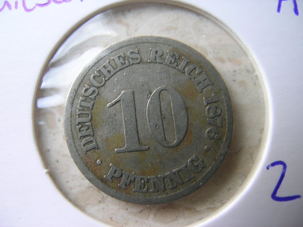 10 Pfennig 1876 A Duitsland (nr 2), Ophalen of Verzenden, Duitsland, Losse munt