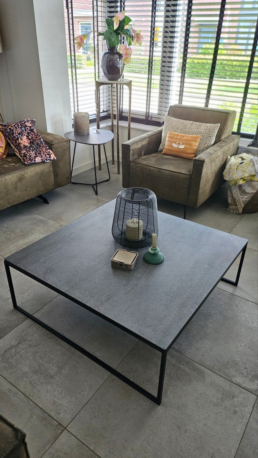 Montel Salontafel Keramiek Vierkant - Krasbestendig, Ophalen, Overige materialen, 50 tot 100 cm, Vierkant