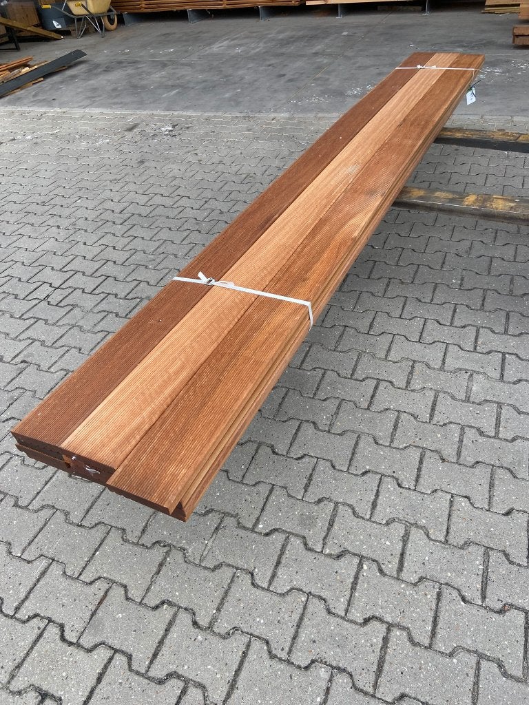 Vlonderplank Bangkirai 2,5x14,5x335 cm restpartij - J&W 178, Tuin en Terras, Ophalen, Planken, Nieuw, Hardhout