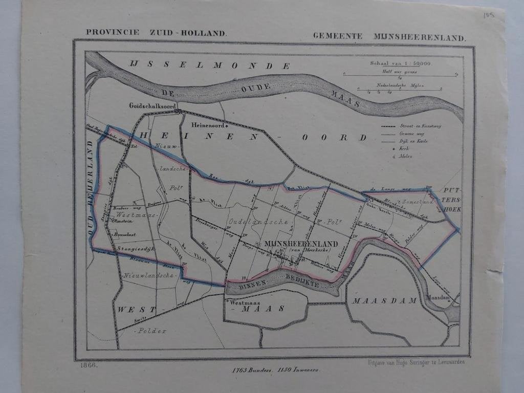 105 / Mijnsheerenland Heinenoord Westmaas Maasdam J. Kuyper, Ophalen of Verzenden