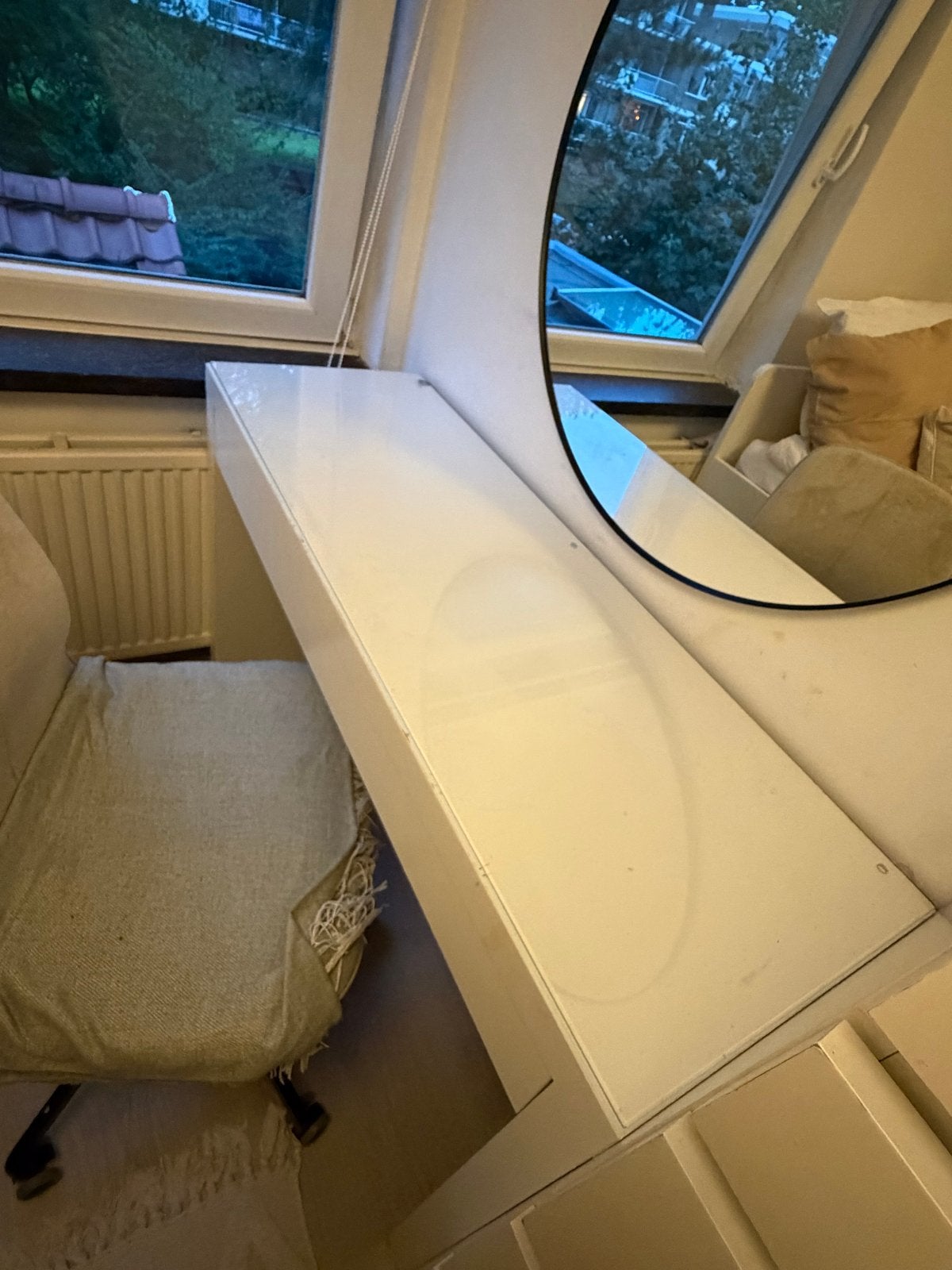 Ikea malm toilettafel, Ophalen, Gebruikt, 100 tot 150 cm, Glas
