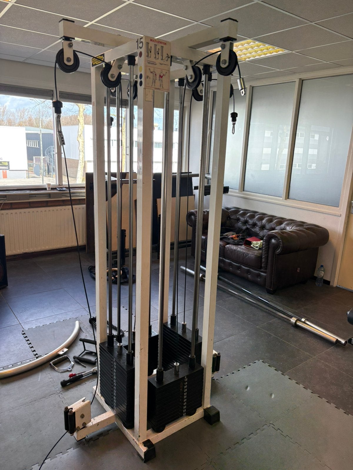 Technogym multistation - met accessoires, Ophalen, Gebruikt, Buik, Overige typen