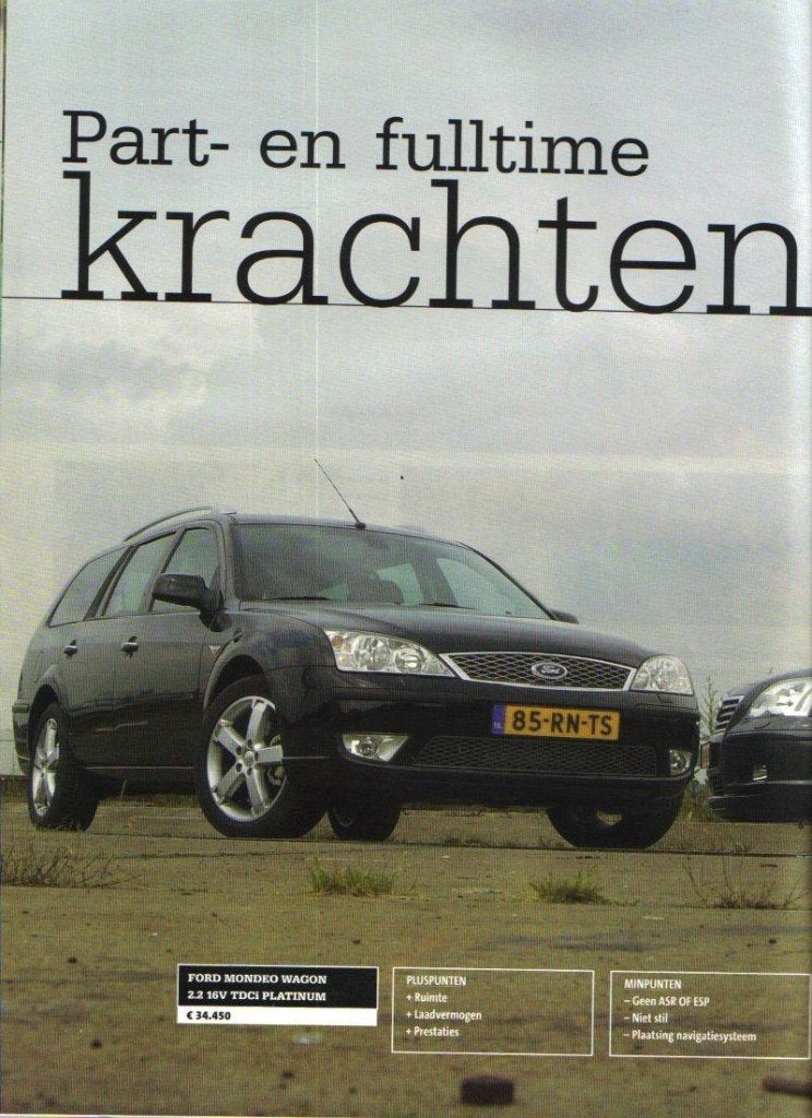 Autokampioen dubbeltest Ford Mondeo en Toyota Avensis 2005, Ophalen of Verzenden, Gelezen, Ford