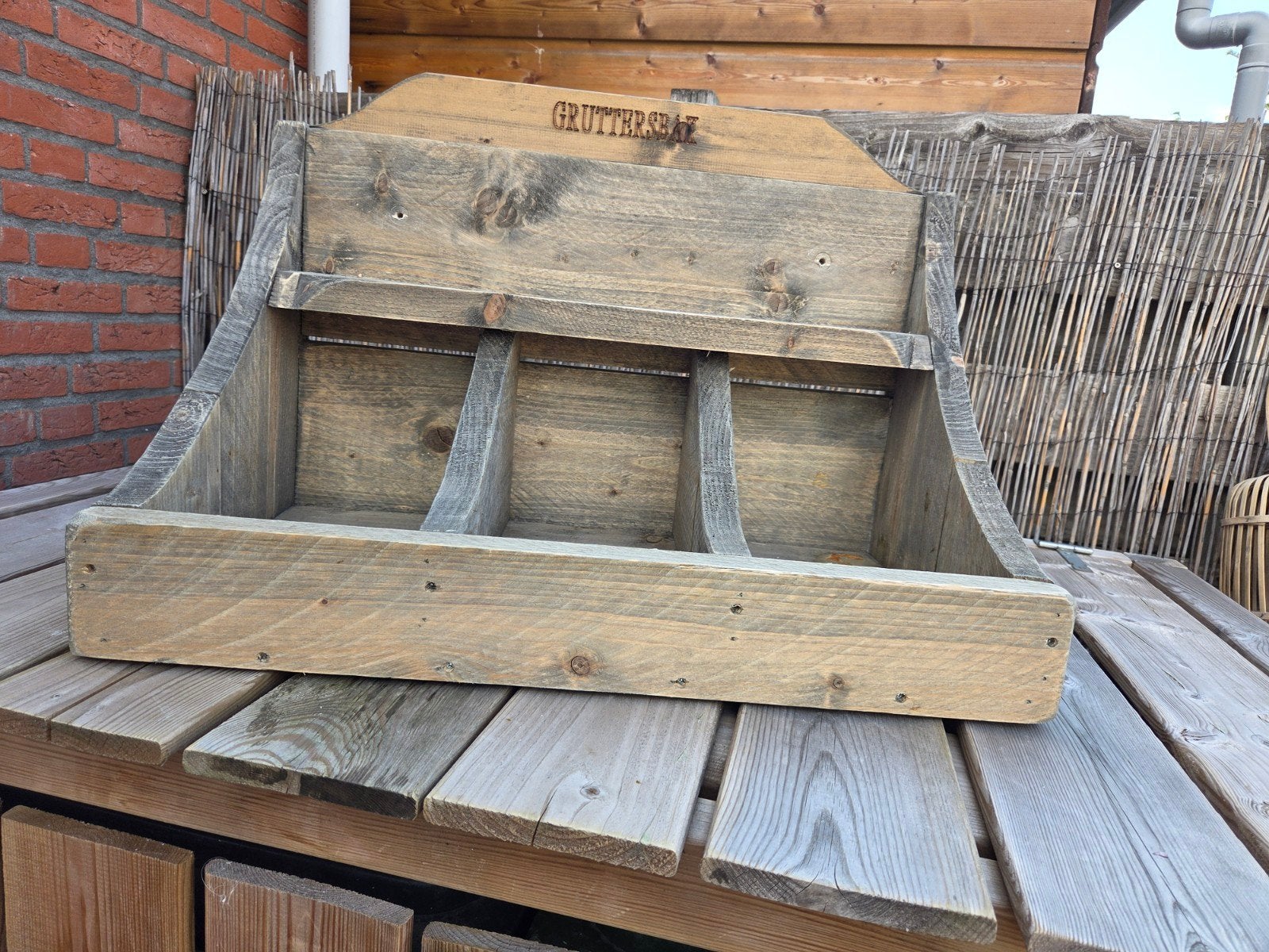 oude steigerhouten grutterbak, Huis en Inrichting, Ophalen
