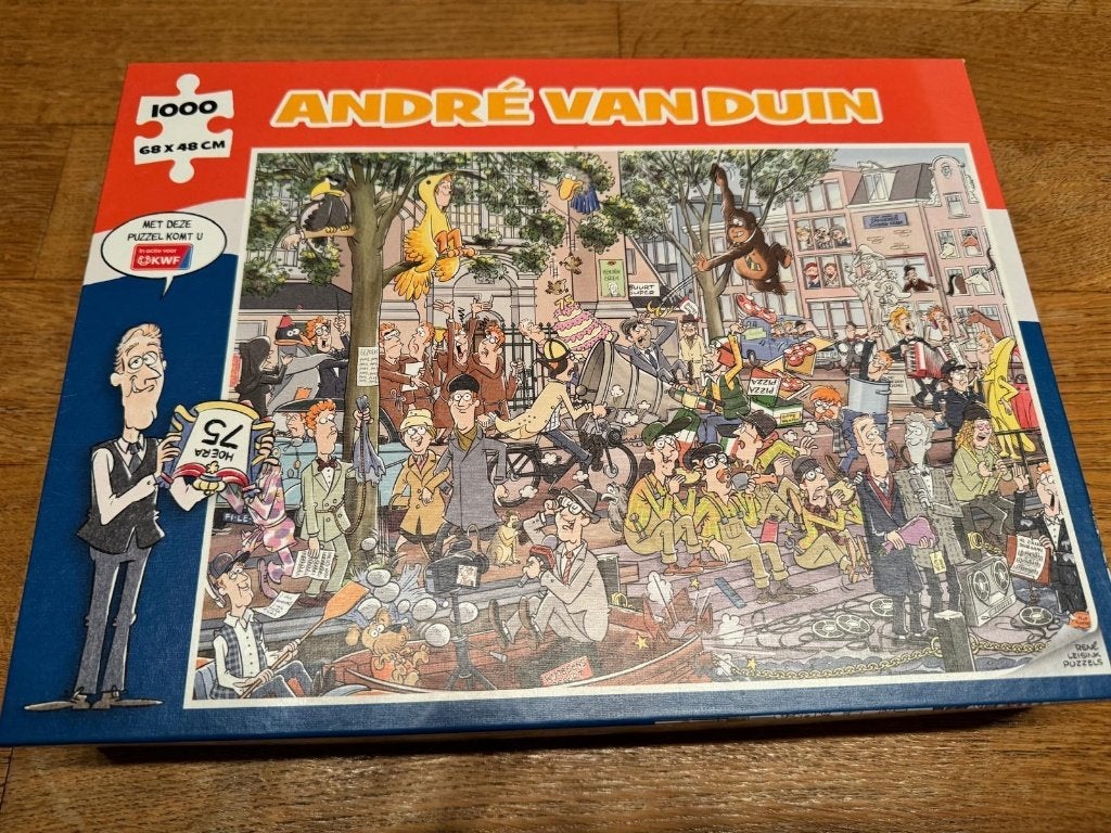 André van Duin – Legpuzzel 1000 stukjes – KWF, Hobby en Vrije tijd, Ophalen of Verzenden, 500 t/m 1500 stukjes, Zo goed als nieuw