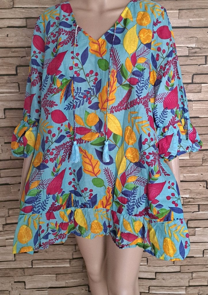 ONE SUMMER/ORIENTIQUE - luchtig a-lijn tuniek, 46, Overige kleuren, Verzenden, Maat 46/48 (XL) of groter, Nieuw