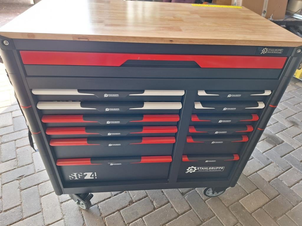 Stahlgruppe SG24 grote gereedschapkar werkplaats kar, Ophalen, Gevuld