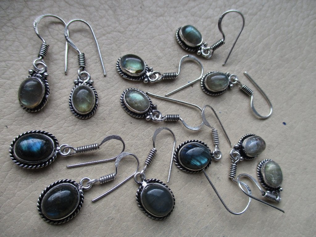 partijtje madagascar labradoriet oorbllen, Sieraden, Tassen en Uiterlijk, Oorbellen, Overige kleuren, Nieuw, Ophalen of Verzenden