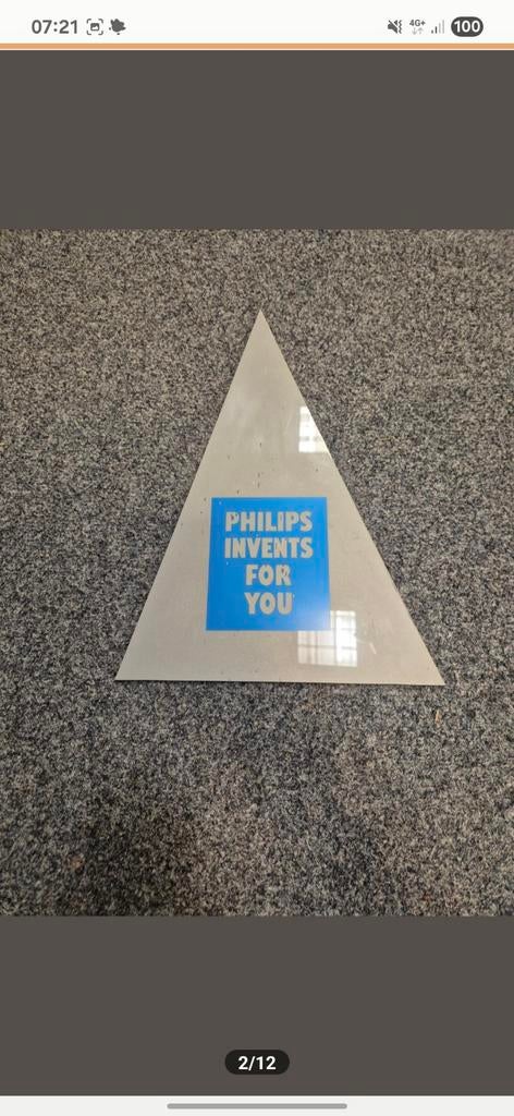 Philips Reclamebord - "Philips Invents For You", Ophalen of Verzenden