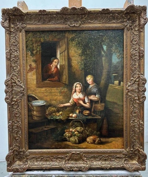 Anthony Oberman, 1781-1845, olieverf schilderij, Paneel, Portret of Personen, Ophalen of Verzenden, Olieverf