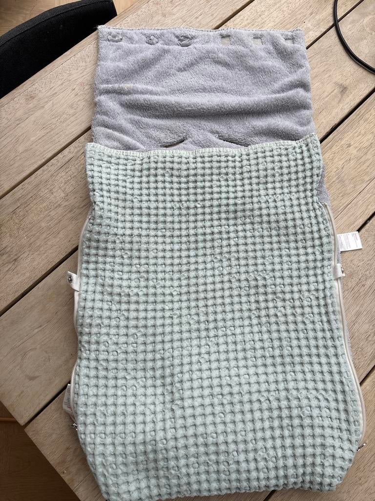 Koeka kinderwagen slaapzak/ wafelstof mintgroen/grijs, Ophalen of Verzenden, Zo goed als nieuw, Overige typen