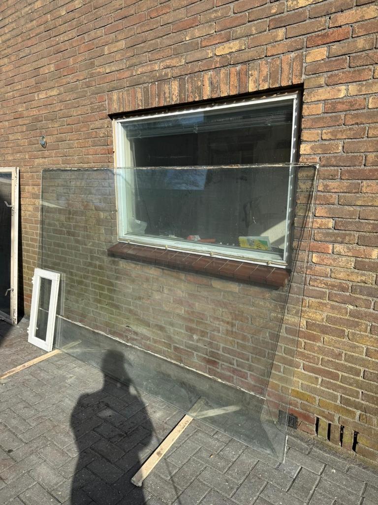 Grote glasplaten Gratis ophalen, Ophalen, Gebruikt, 160 cm of meer, Glasplaat