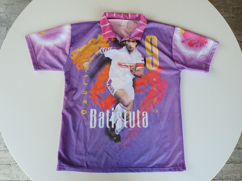 Vintage voetbalshirt / fanshirt Gabriel Batistuta Fiorentia, Ophalen of Verzenden, Gebruikt, Buitenlandse clubs, Shirt