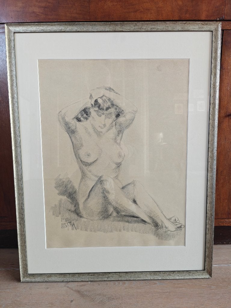 Tekening vrouwelijk naakt - Eelco Leegstra, Ophalen of Verzenden