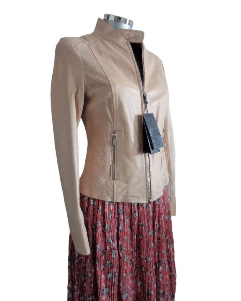 ARMA 100% lams leren jasje, maat 38, NIEUW met kaartjes, Maat 38/40 (M), Beige, Nieuw, Ophalen of Verzenden