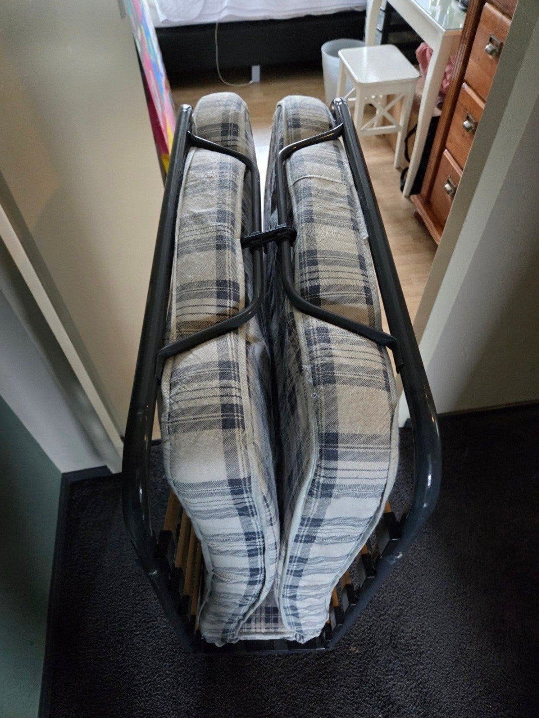 Opvouwbaar logeerbed met matras, Huis en Inrichting, Gebruikt, Eenpersoons, 80 cm, 200 cm