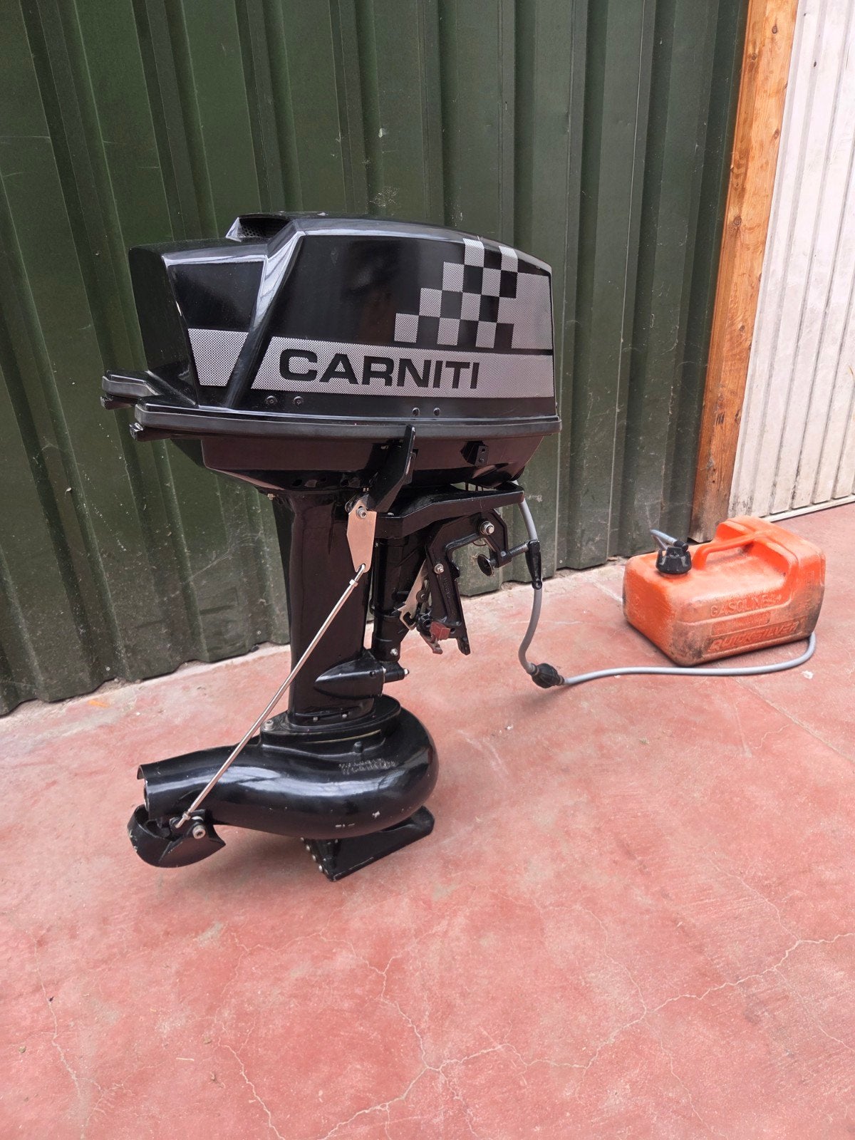 Carniti racemotor 20 PK Jet-unit, Watersport en Boten, Ophalen, Zo goed als nieuw, Benzine