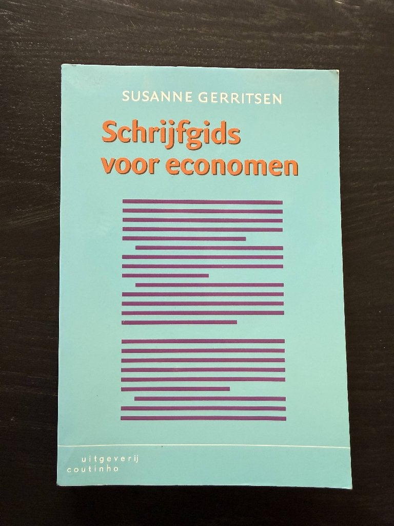 Schrijfgids voor economen — Susanne Gerritsen, Gelezen, Gamma, HBO, Uitgeverij Coutinho