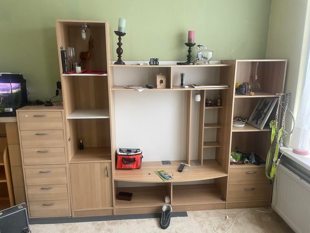 Grote wandkast met veel opbergruimte, Ophalen, Gebruikt, 200 cm of meer, 25 tot 50 cm