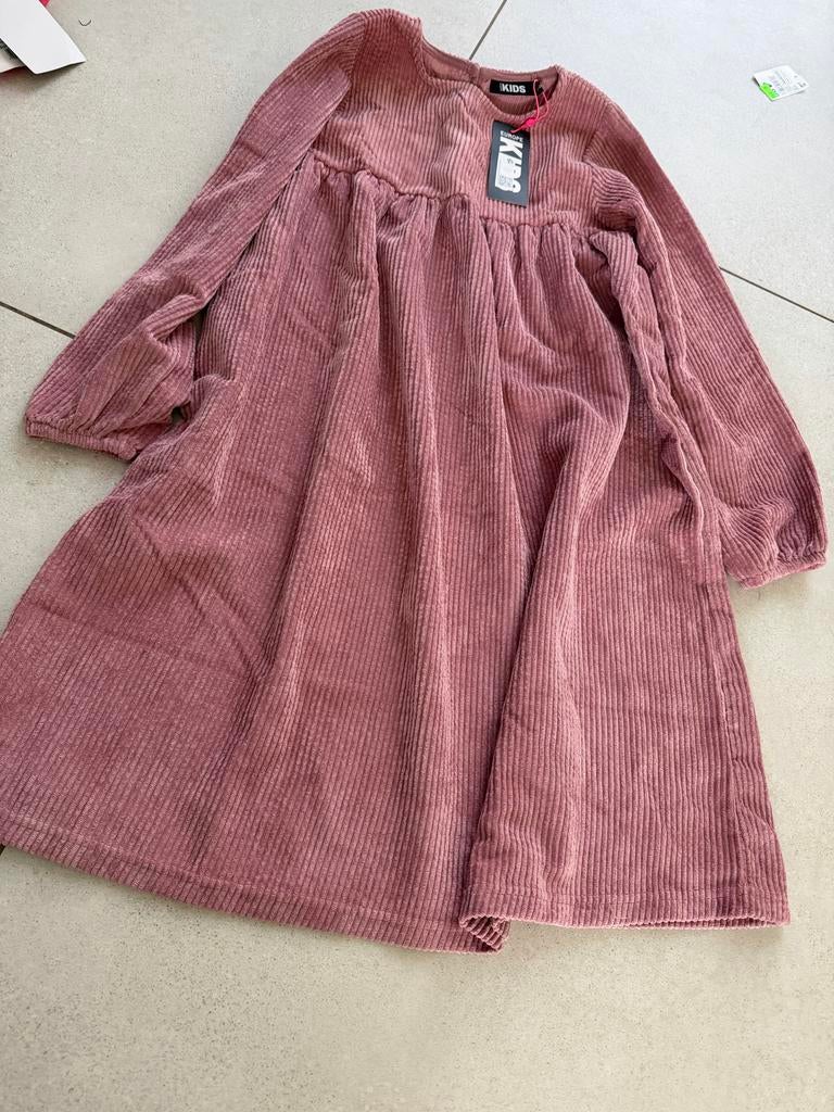 Roze ribfluwelen jurk Terstal KIDS maat 134/140, Ophalen of Verzenden, Nieuw, Meisje, Jurk of Rok