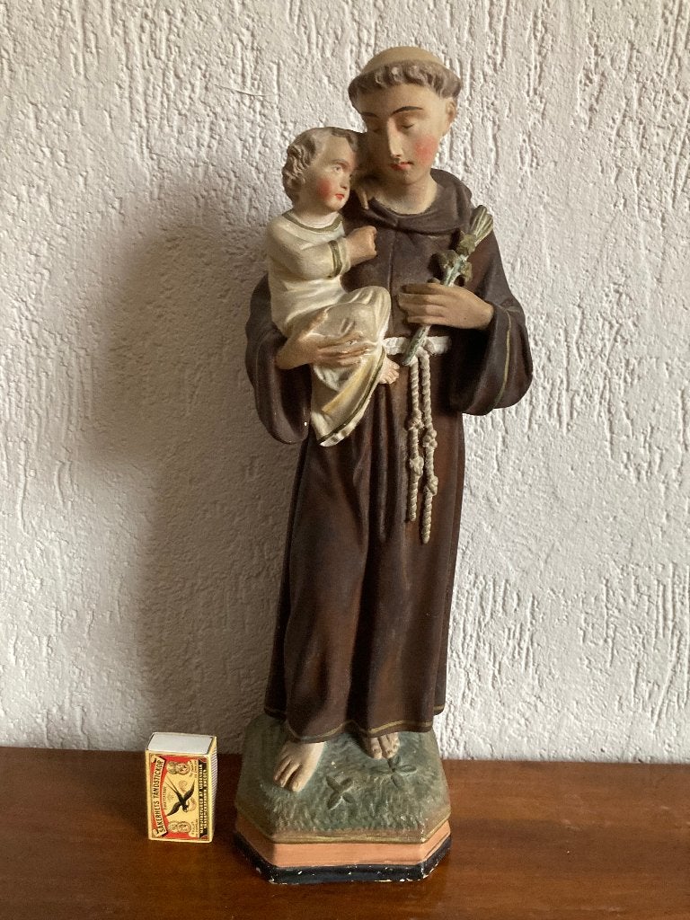 kerkbeeld patroonheilige Sint Antonius van Padua monnik gips, Verzamelen, Ophalen of Verzenden, Zo goed als nieuw, Religie