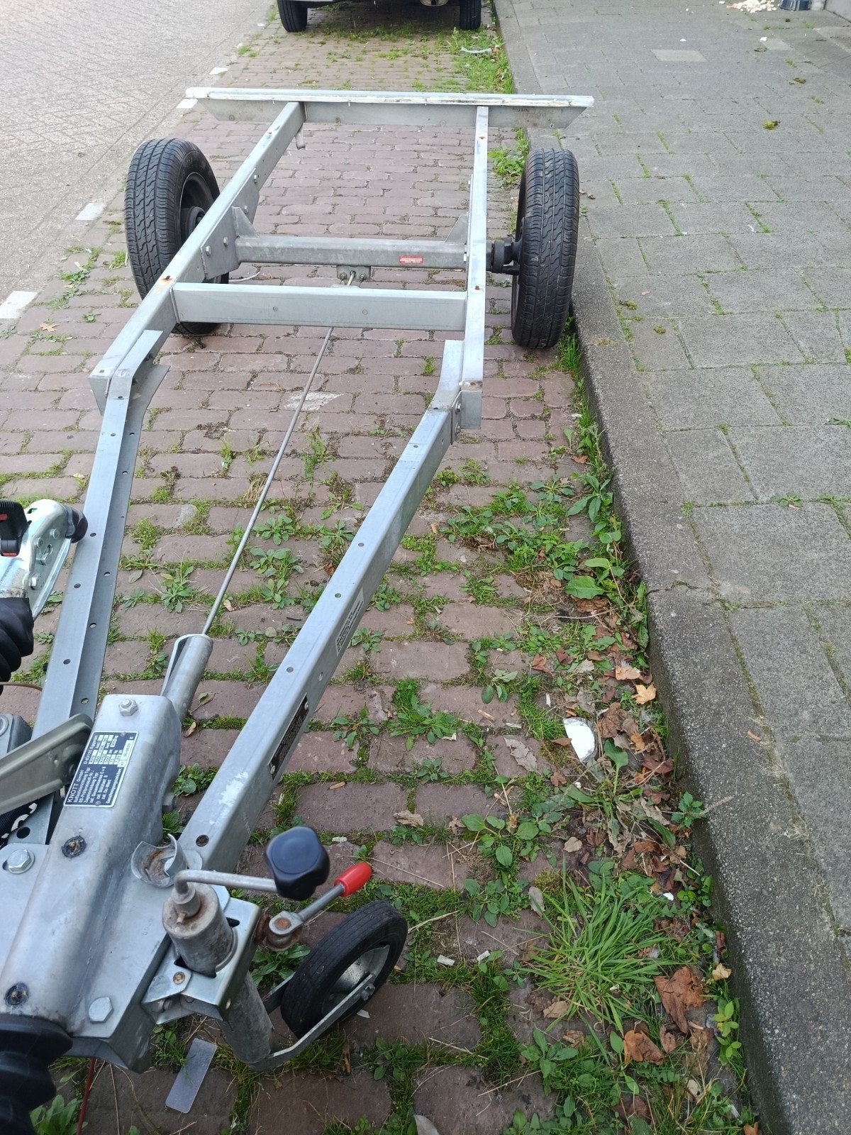 Aanhanger frame met wielen en trekhaak, Ophalen, Gebruikt