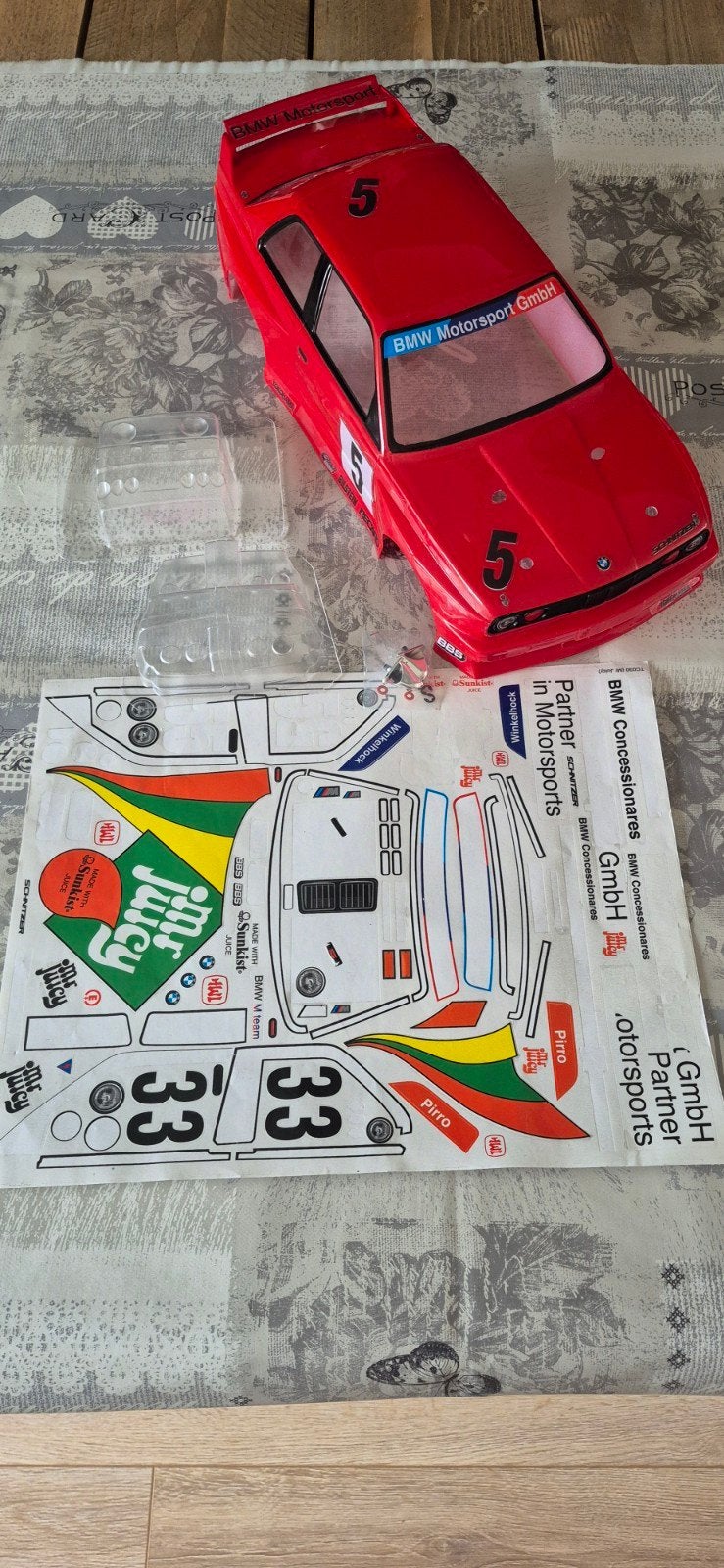 BMW E30 body set 1:10, Ophalen of Verzenden, Nieuw, Schaal 1:10, Auto onroad