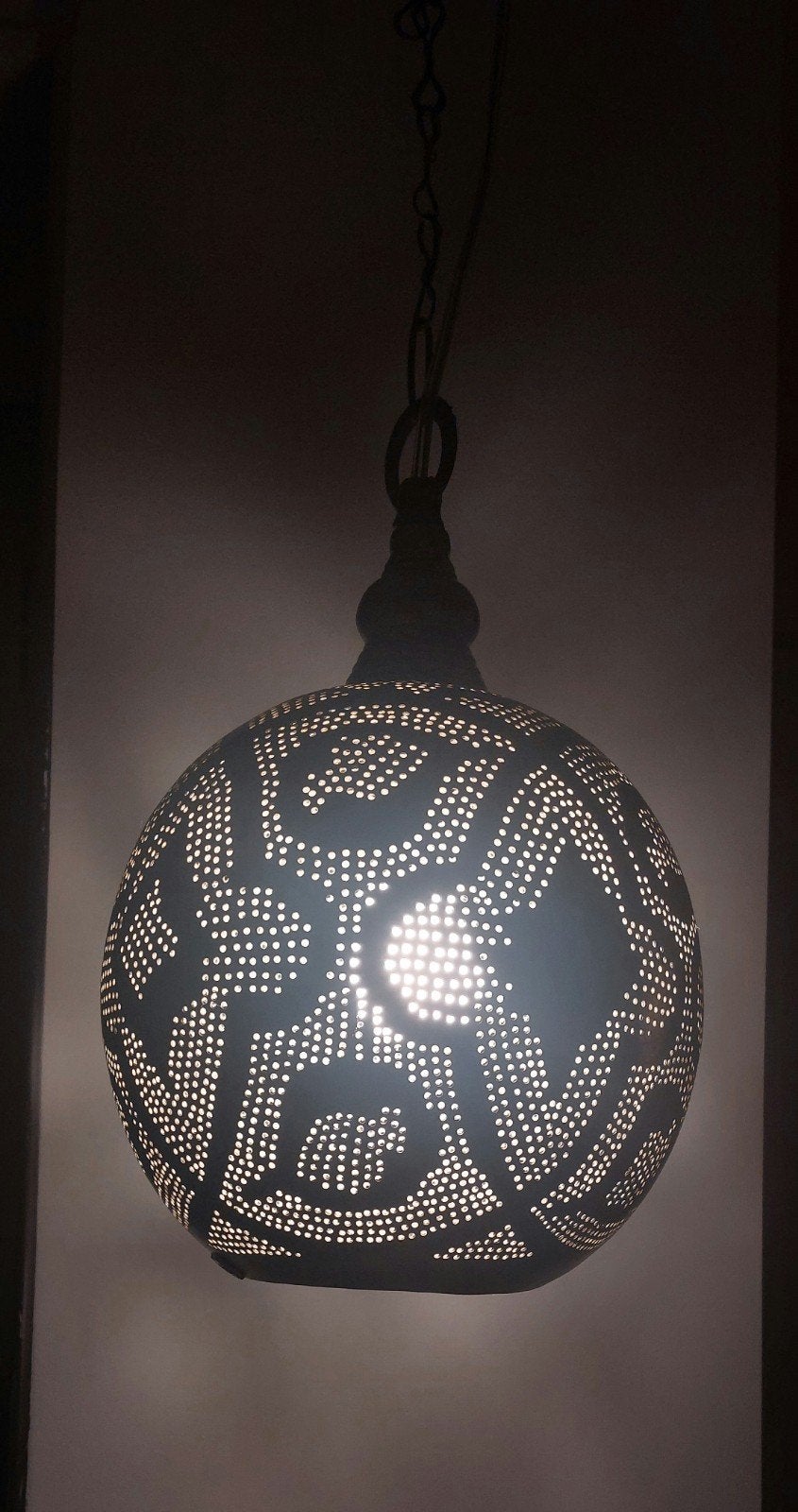 Zenza Oosterse hanglamp aan ketting, Ophalen, E27 (groot), Zo goed als nieuw, Oosters, Marokkaans, Bohemian