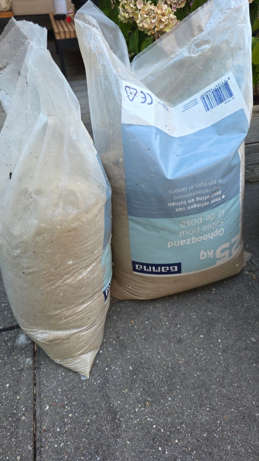 2 zakken GAMMA ophoogzand 25 kg, Tuin en Terras, Ophalen of Verzenden