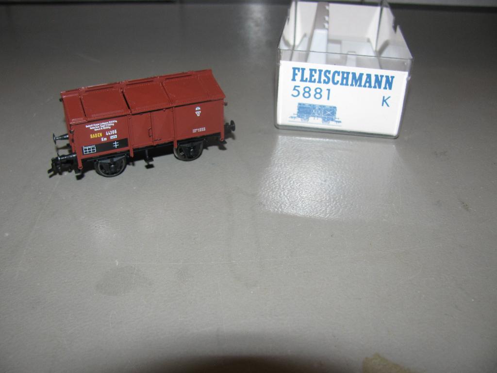Fleischmann Klepdeksel Wagen no 5881 K, Hobby en Vrije tijd, Ophalen, Gelijkstroom, Fleischmann, Wagon