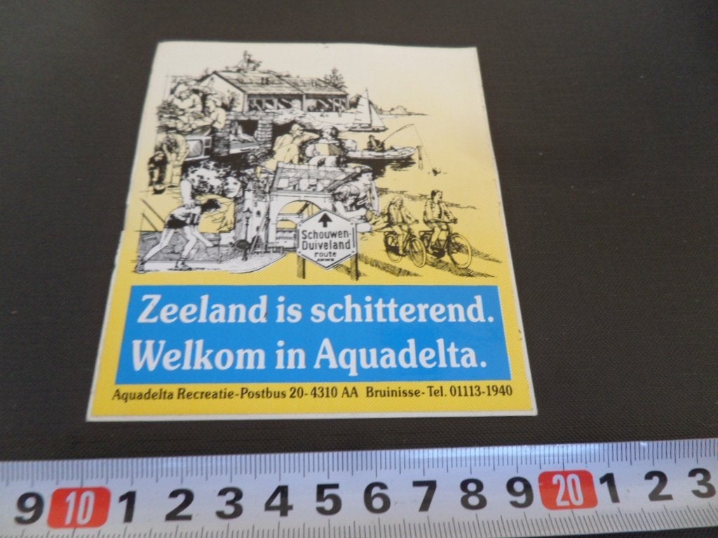 sticker Bruinisse Welkom in Aquadelta Zeeland is schitterend, Ophalen of Verzenden, Zo goed als nieuw
