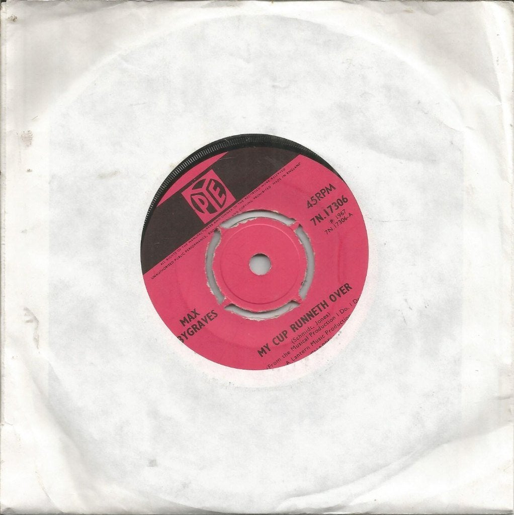 VERKOCHT Max Bygraves – My Cup Runneth Over (1967), Gebruikt, Originele persing, 7 inch, Ophalen of Verzenden