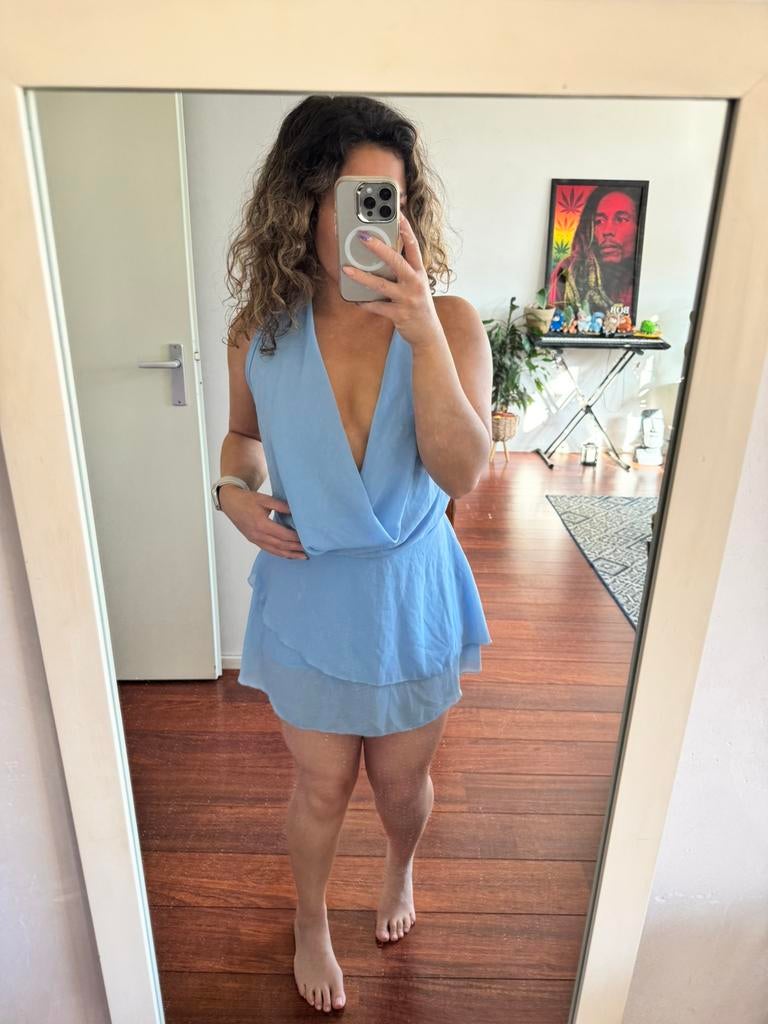 Schattig jurkje baby blauw, Kleding | Dames, Jurken, Maat 38/40 (M), Blauw, Ophalen of Verzenden, Zo goed als nieuw