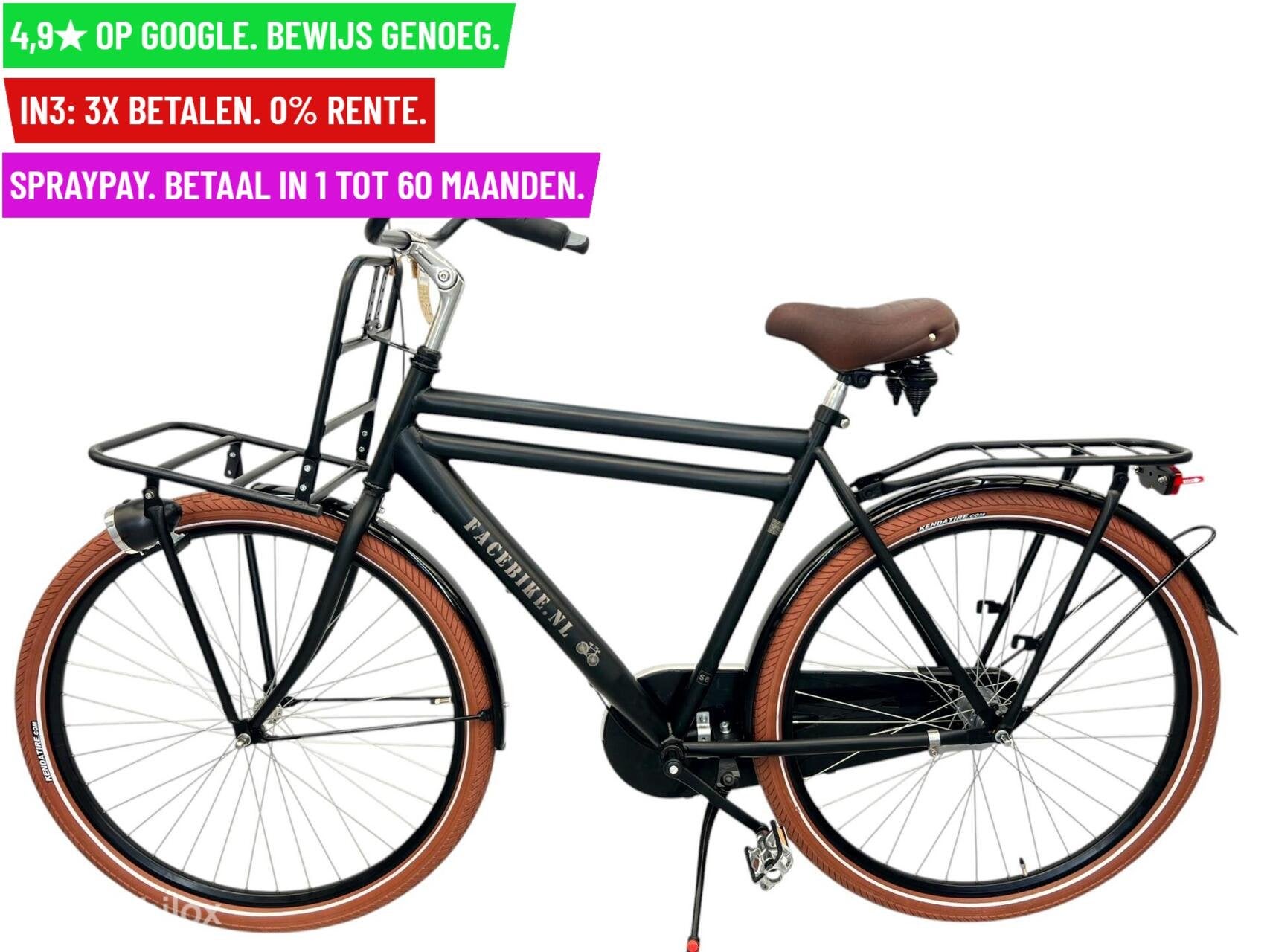 Herenfiets Facebike NL 29"/58cm/3ver - Garantie/Levering, Fietsen en Brommers, Fietsen | Heren | Herenfietsen, Overige merken