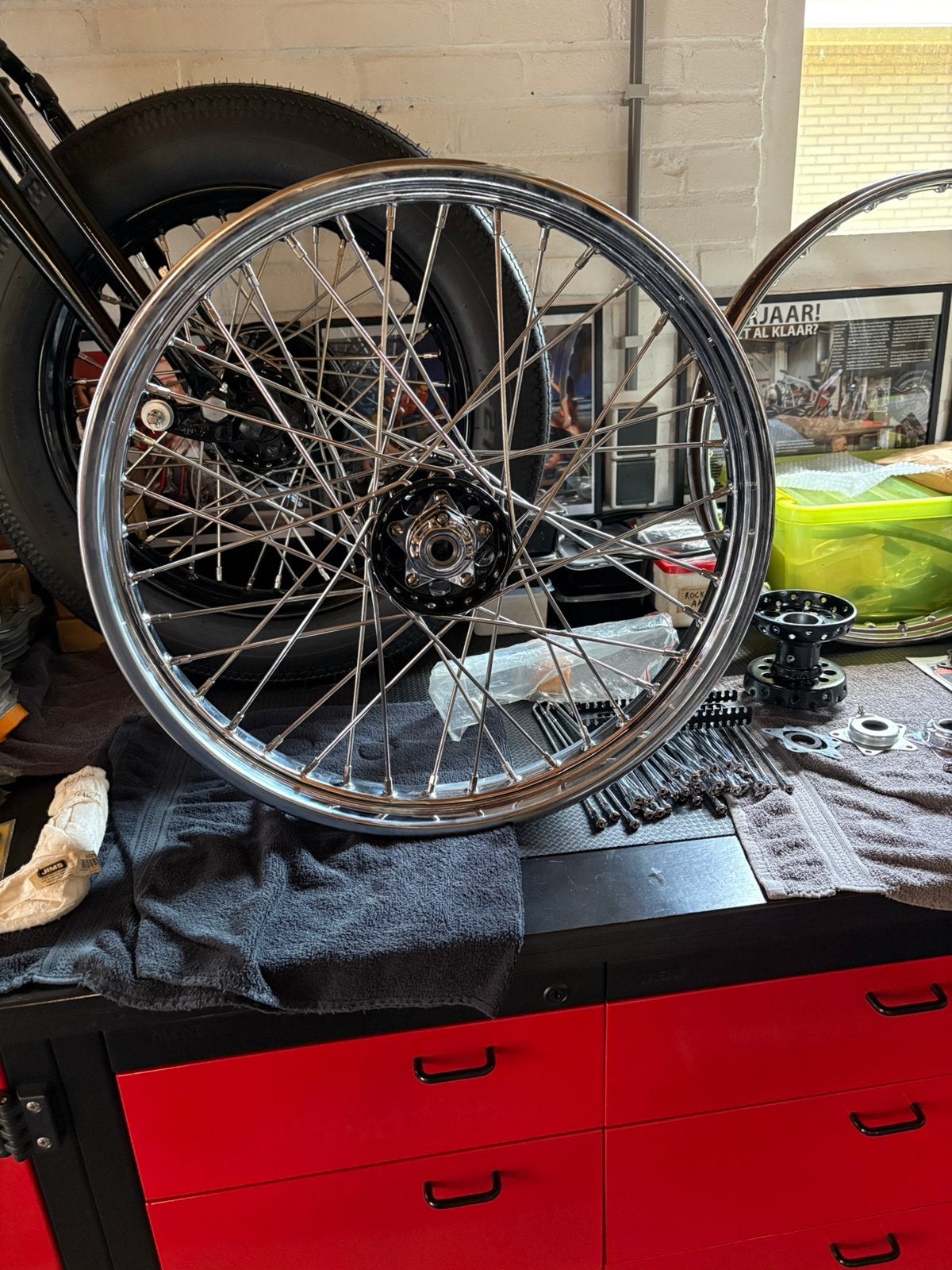 Nieuw opgebouwd 21 inch star hub wiel, Motoren, Ophalen of Verzenden, Gereviseerd