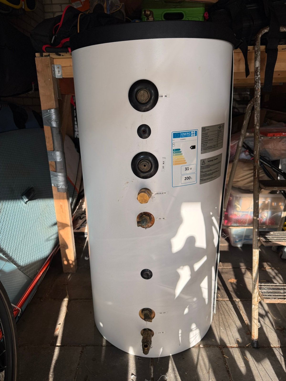 Zonneboiler systeem - 200L - 2 collectoren, Ophalen, Gebruikt, Overige typen, Minder dan 60 cm