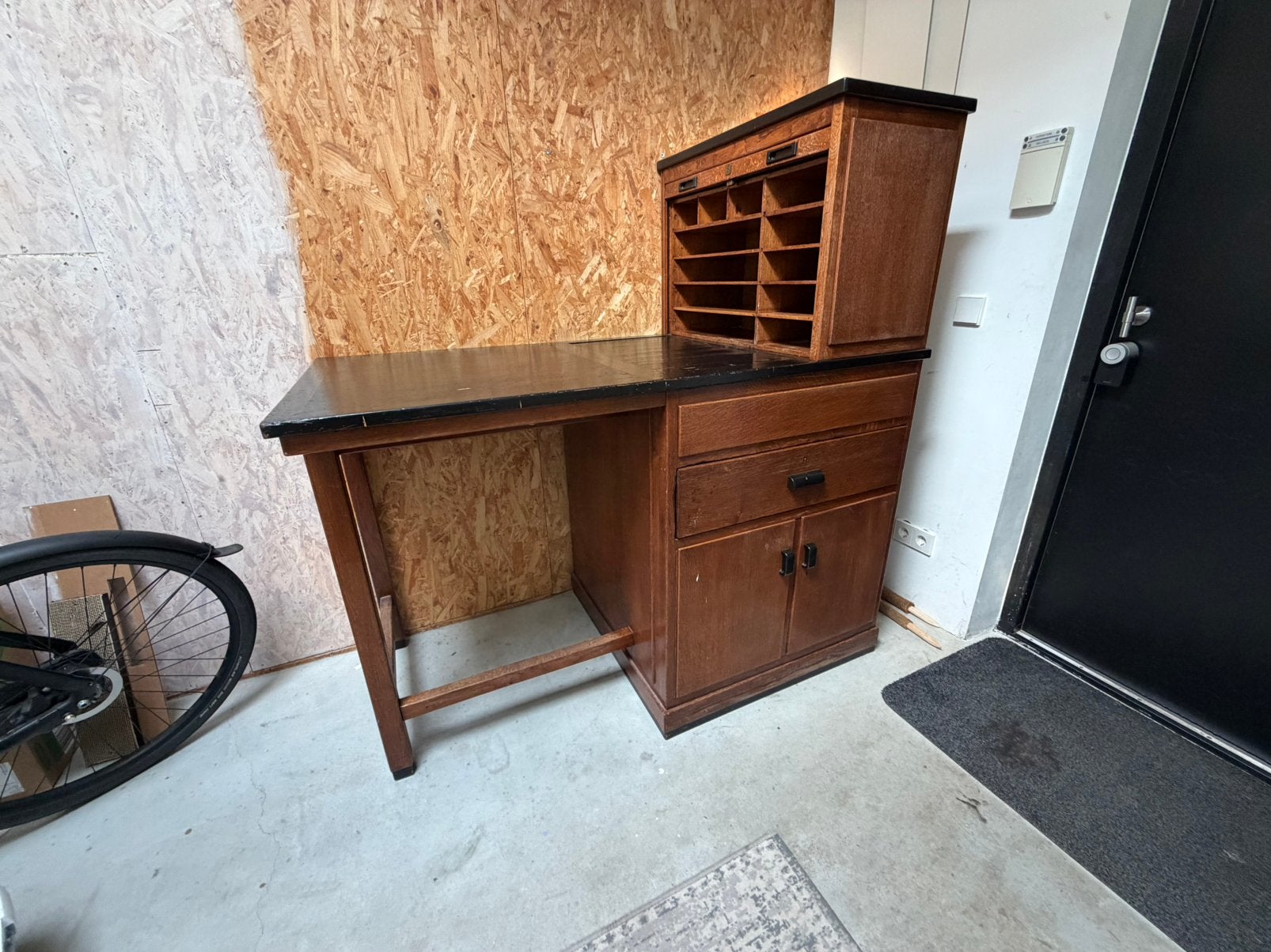Uniek vintage PTT bureau met rolluik en opbergruimte, Ophalen