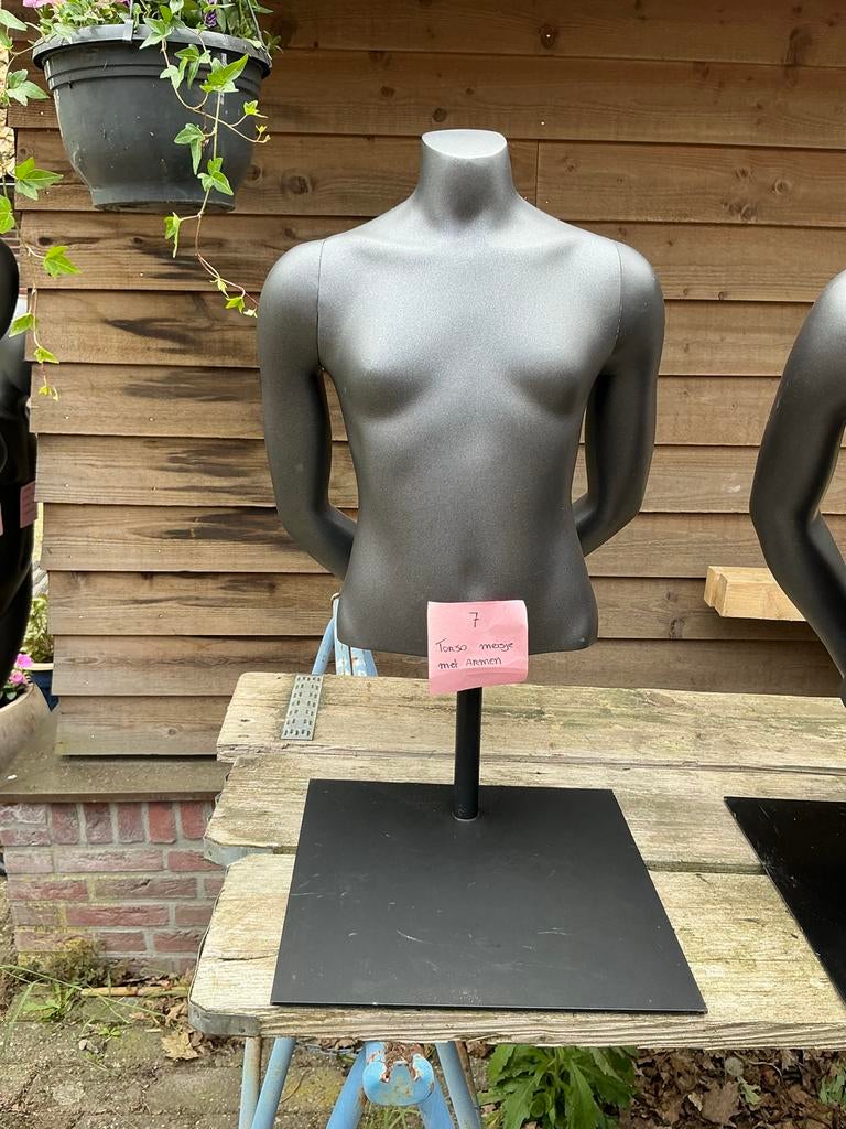 Torso paspoppen, meisje en jongen, met armen, Ophalen, Gebruikt