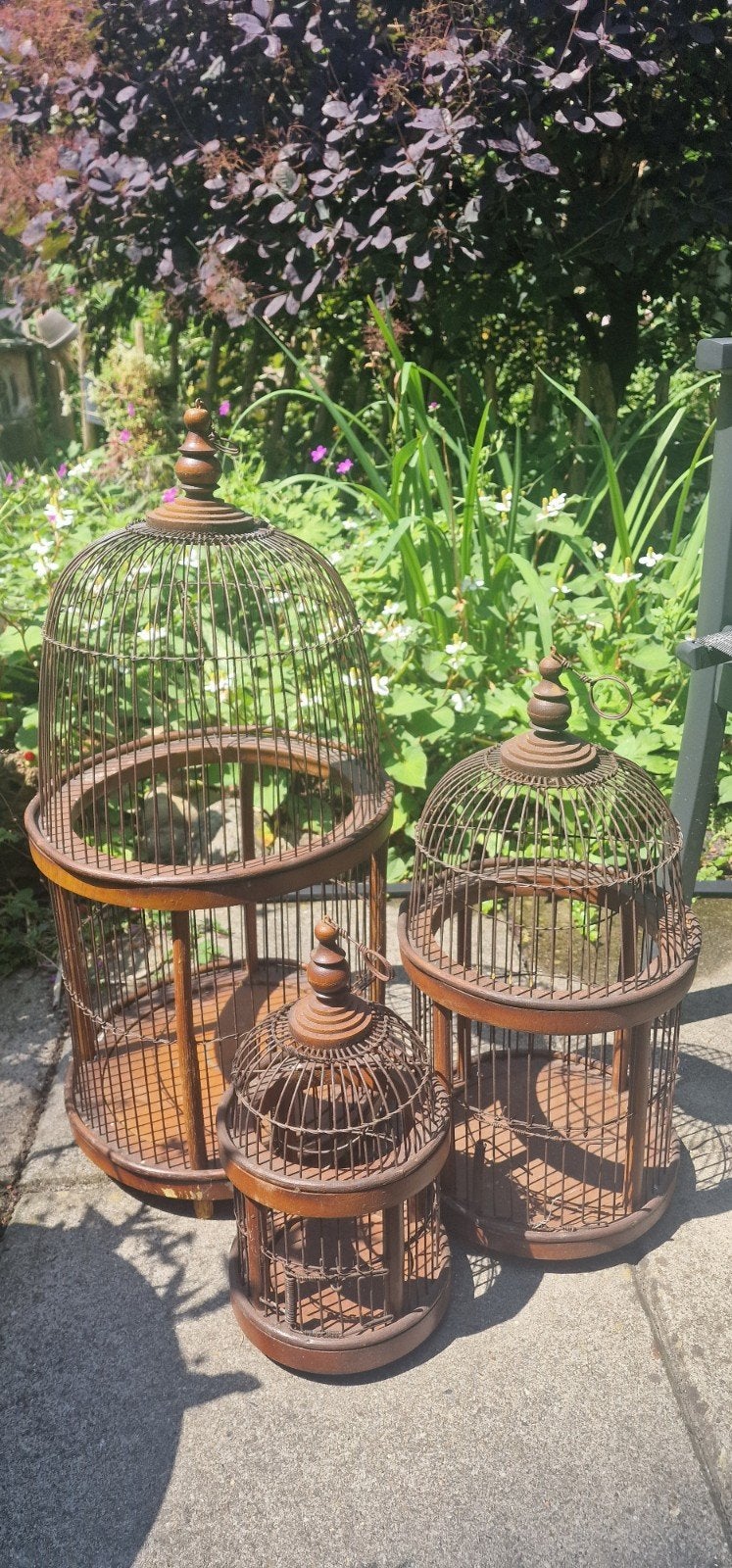 Antieke houten vogelkooien, Ophalen, Gebruikt