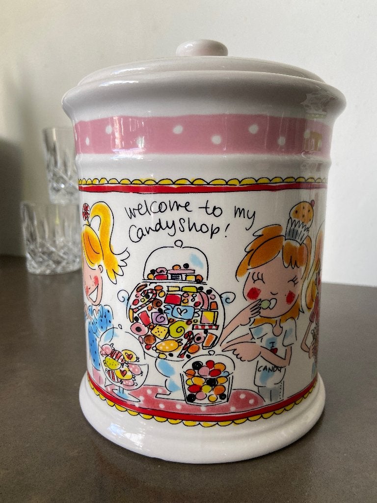 Blond Amsterdam snoep koekjes pot, Ophalen of Verzenden, Zo goed als nieuw, Aardewerk, Overige typen