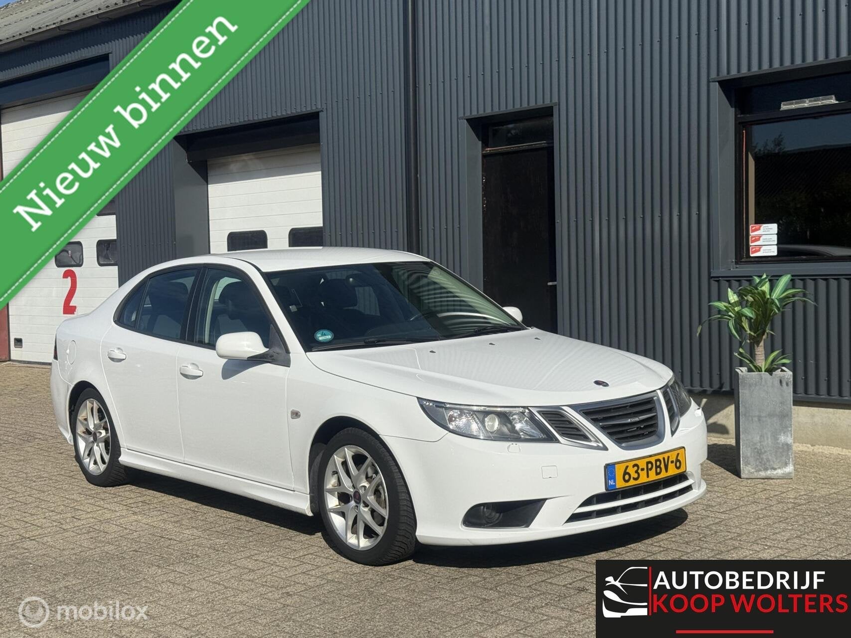 Saab 9-3 Sport Sedan 2.0t Norden, Auto's, Gebruikt, 4 cilinders, Wit, Origineel Nederlands